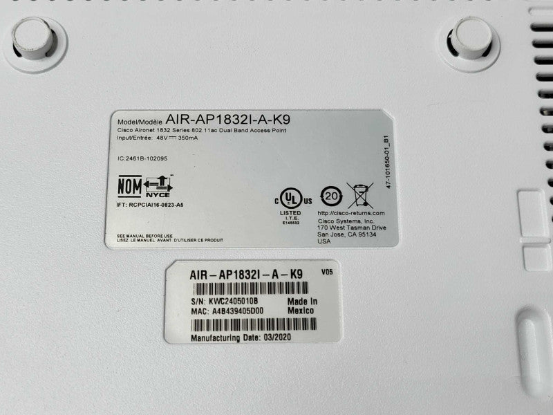 Cisco AIR-AP1832I-A-K9 802.11ac Dual Band Wireless Access Point  _