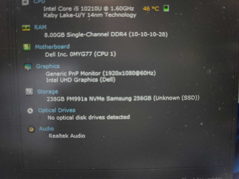 Dell Latitude 3510 i5-10210U, 8GB DDR4, 256GB m.2 *BIOS LOCKED* Î²