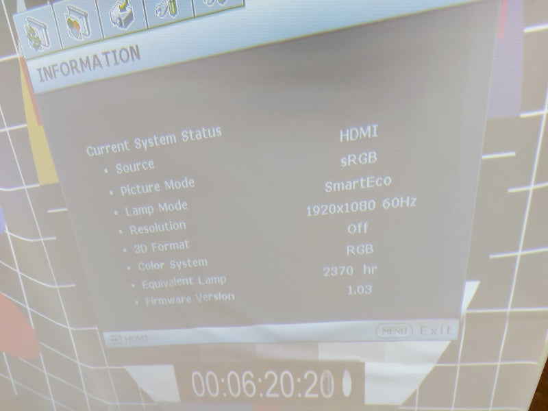 BENQ MW843UST PROJECTOR ULTRA SHORT THROW 3000 LUMENS HD HDMI 2370 hrs #