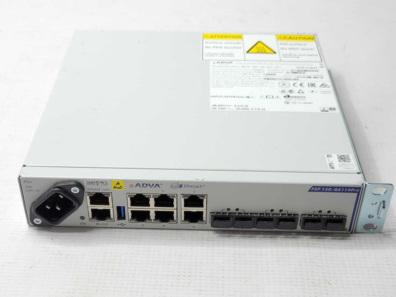 ADVA FSP 150-GE114Pro Network Carrier Ethernet Switch, READ _
