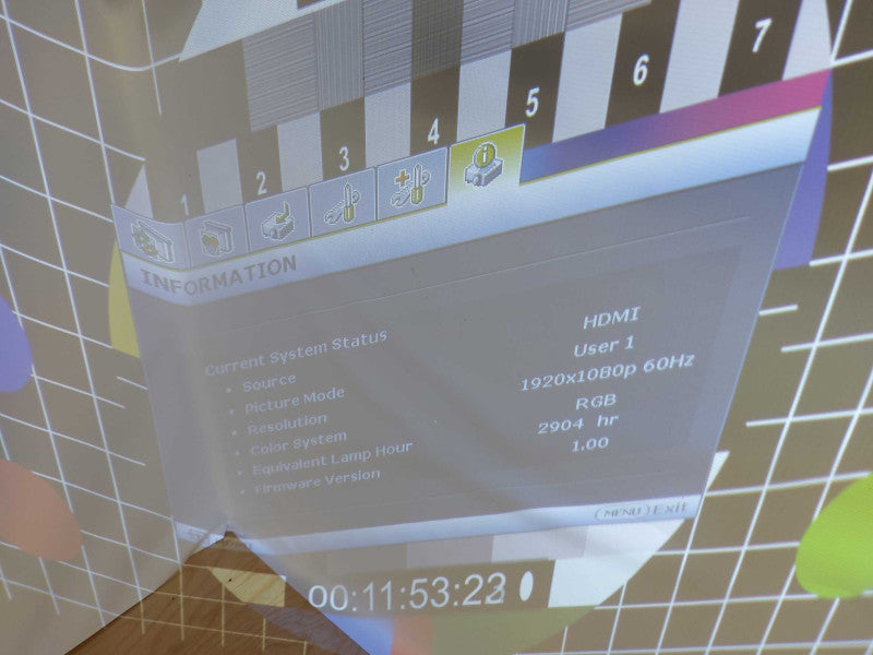 BENQ MW851UST HDMI PROJECTOR ULTRA SHORT THROW 2904 hours #