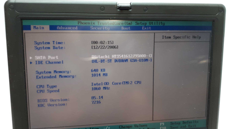 12.1â Touchscreen Gateway TB120 Vintage Laptop - Boots to BIOS- with Adapter &