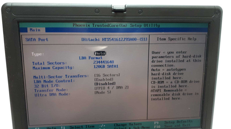 12.1â Touchscreen Gateway TB120 Vintage Laptop - Boots to BIOS- with Adapter &