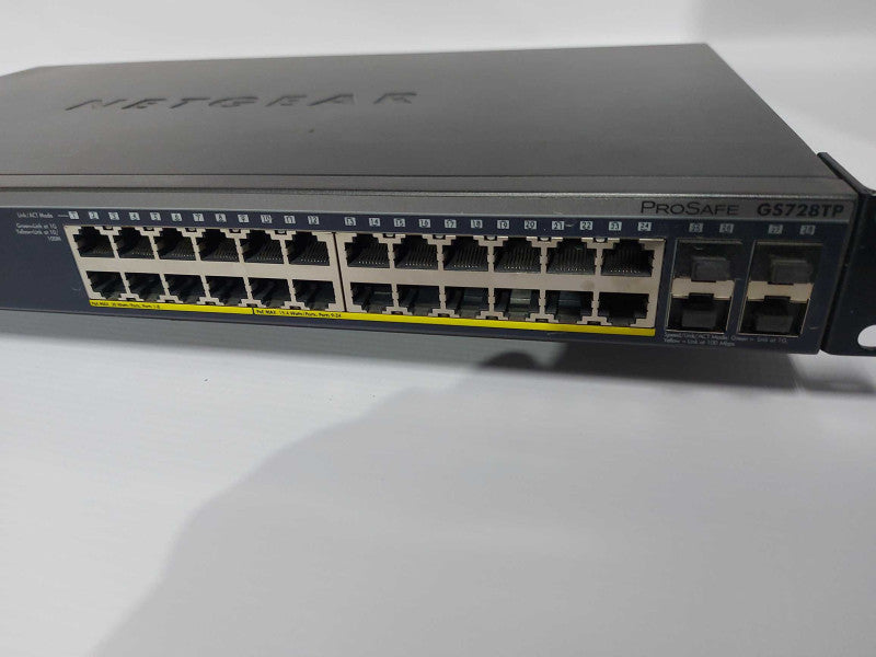 netgear 24x port gigabit smart switch PoE 4x SFP GS728TP  #