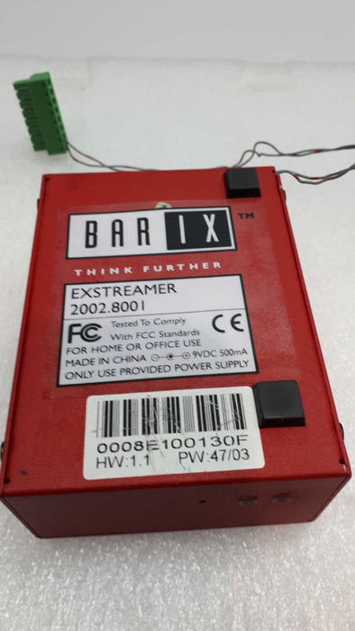BARIX EXSTREAMER BROADCAST AUDIO DECODER 2002.8001 &
