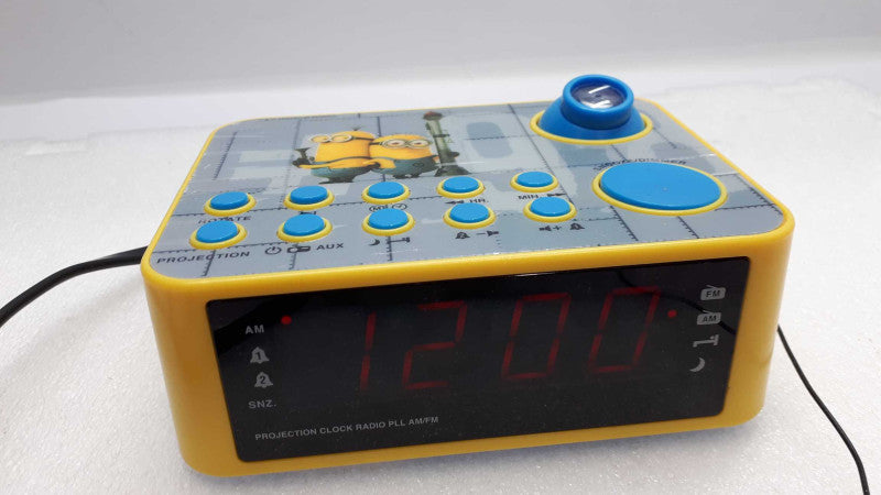 Despicable Me Minions Projection Clock AM/FM Radio Model CRP-3482M &