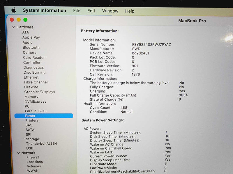 Apple Macbook Pro 2019 13\\" Core i5-8279U @ 2.4GHz 16GB DDR3 250GB SSD (
