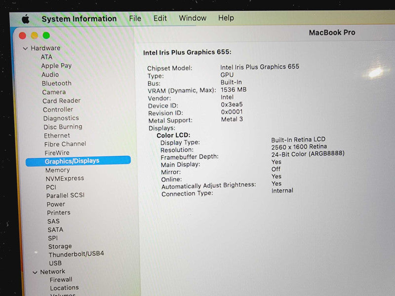 Apple Macbook Pro 2019 13\\" Core i5-8279U @ 2.4GHz 16GB DDR3 250GB SSD (