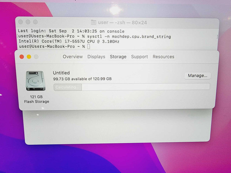 Apple Macbook Pro Retina 13\\" Core i7-5557U @ 3.1GHz 16GB DDR3 120GB SSD [Read] (
