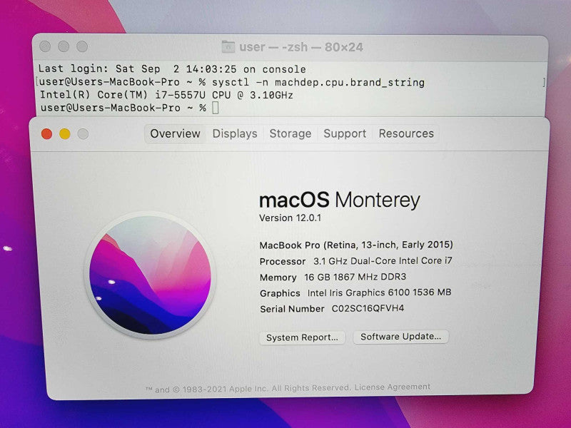 Apple Macbook Pro Retina 13\\" Core i7-5557U @ 3.1GHz 16GB DDR3 120GB SSD [Read] (