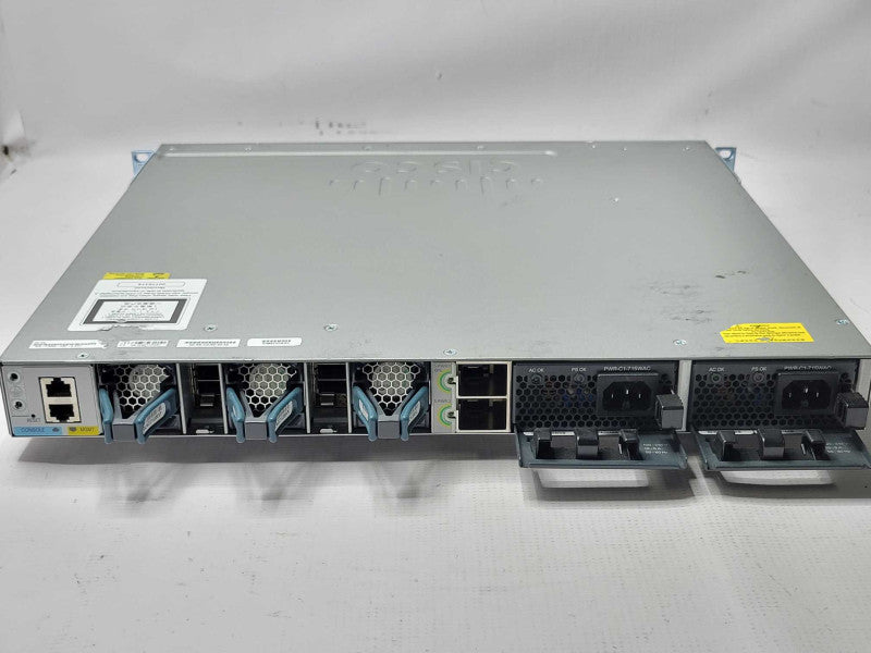 CISCO WS-C3850-48P-S 48 Port Gig PoE IP Base, 2x PSU, C3850-NM-4-1G, 2x PSU _