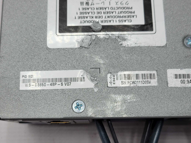 CISCO WS-C3850-48P-S 48 Port Gig PoE IP Base, 2x PSU, C3850-NM-4-1G, 2x PSU _