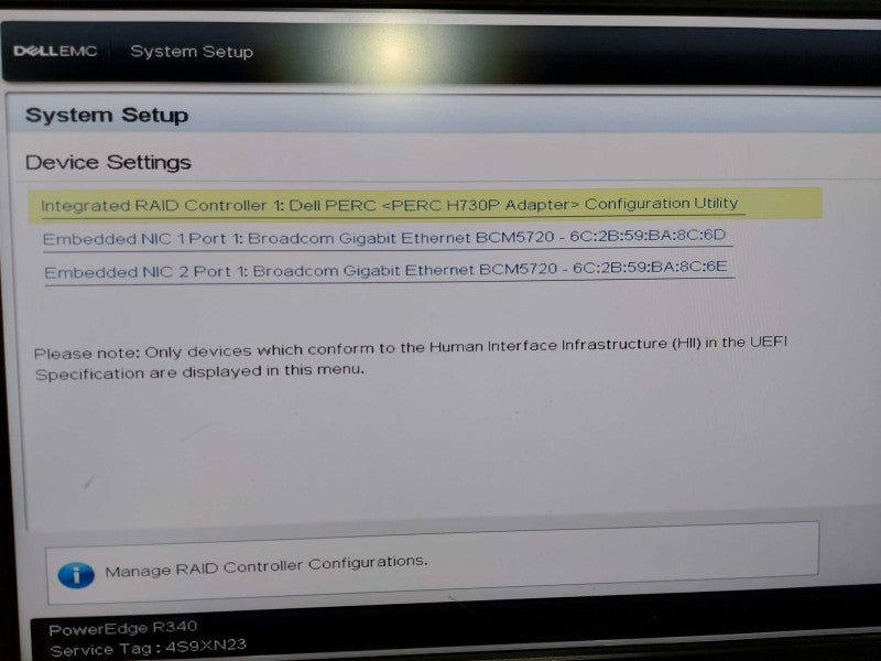 Dell Poweredge R340 Xeon E2334 @ 3.60ghz / 16gb ram / H730P Raid / READ #