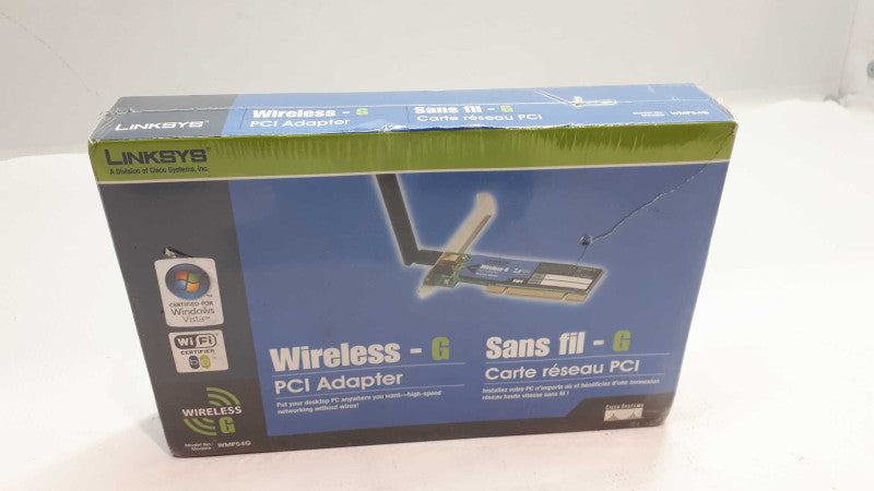 Linksys Cisco Never Opened Wireless G PCI Adapter 54Mbps 2.4GHz Model WMP54G &