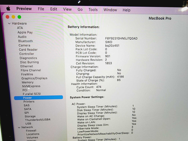 Apple Macbook Pro 2019 13\\" Core i5-8279U @ 2.4GHz 16GB DDR3 250GB SSD [Read] (