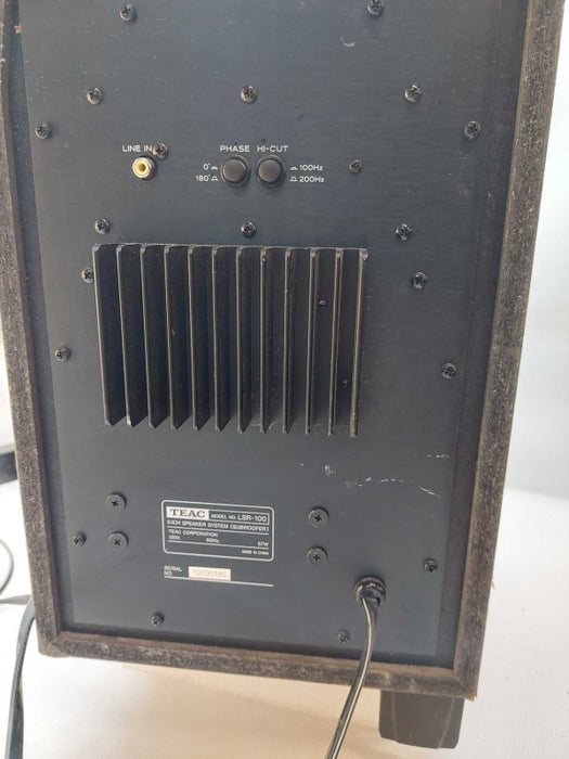 Teac 5.1 CH Speaker System Subwoofer Model: LSR-100