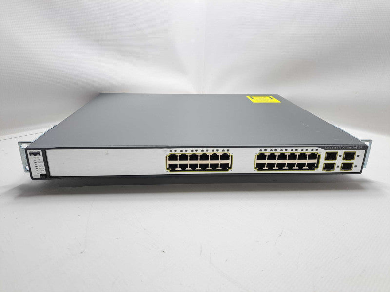 Cisco WS-C3750G-24PS-S 24 Port Gigabit PoE Network Switch Q)