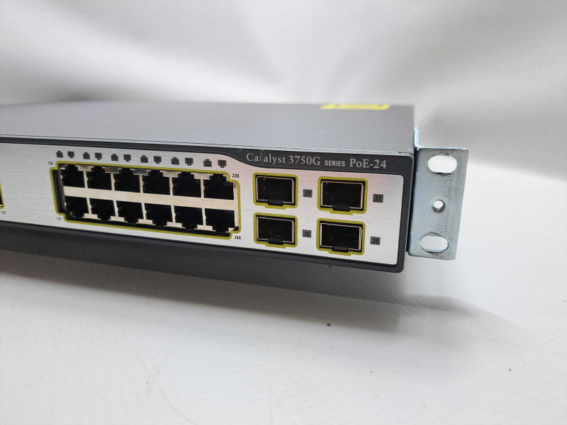 Cisco WS-C3750G-24PS-S 24 Port Gigabit PoE Network Switch Q)