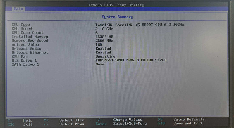 Lenovo M920q USFF Core i5-8500T @ 2.10GHz 16GB DDR4 512GB M.2 + Adapter )