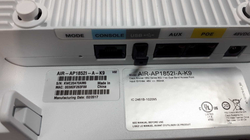 AIR-AP1852I-A-K9 - Cisco Aironet 1852i Access Point &