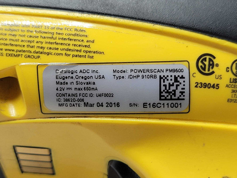 datalogic powerscan PM9600 wireless barcode scanner with Charging Base READ _