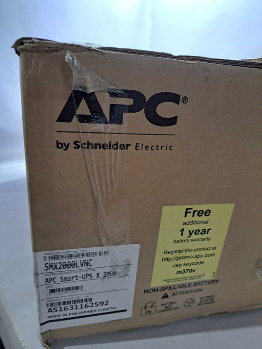 APC Smart UPS X 2000VA 1800W LCD RM 4U 120V SMX2000LVNC )
