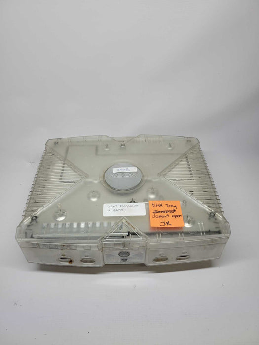 Original Xbox Crystal Clear Translucent Console Only (AS-IS PARTS)