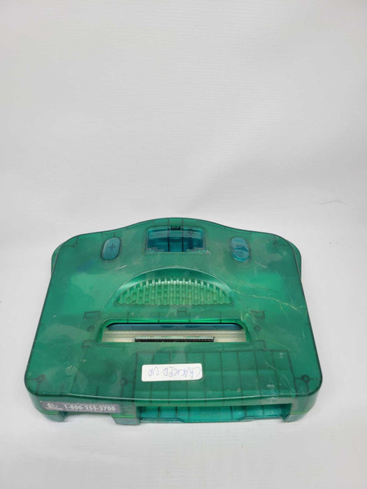 Nintendo N64 Jungle Green Console [cracks] (AS-IS PARTS) Q