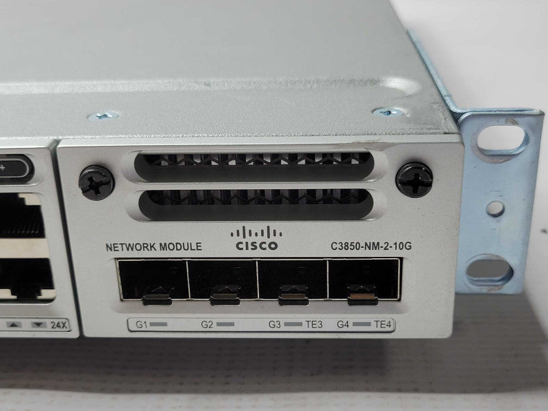 Cisco WS-C3850-24P-S 24-Port Gig PoE+ Switch 1x PWR-C1-715WAC C3850-NM-2-10G _