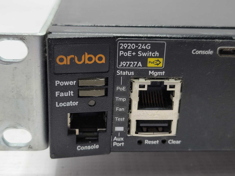 Aruba 2920-24G PoE+ J9727A 24-Port Managed Gigabit Ethernet Switch, READ _