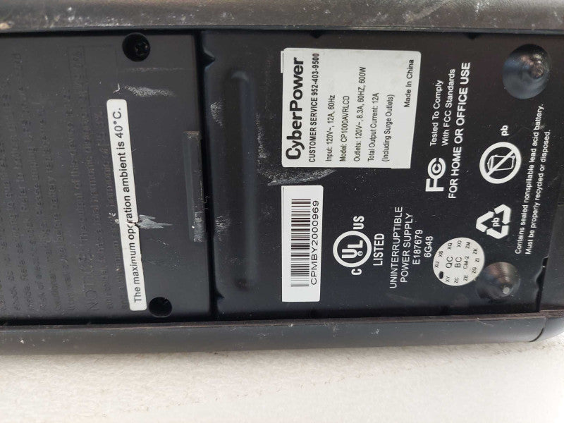 Cyber Power 1000AVR Model: CP1000AVRLCD