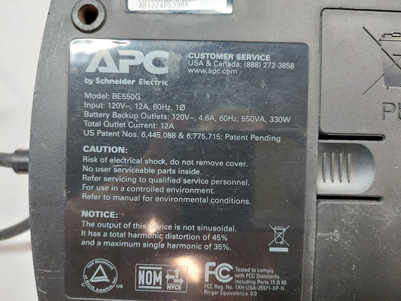 APC Back ups- Battery Model: BE550G  Q