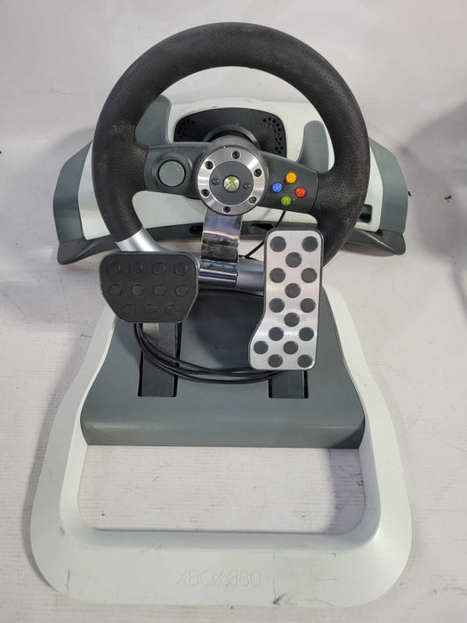 Microsoft Xbox 360 Wireless Racing Steering Wheel With Pedals Wired (AS-IS)