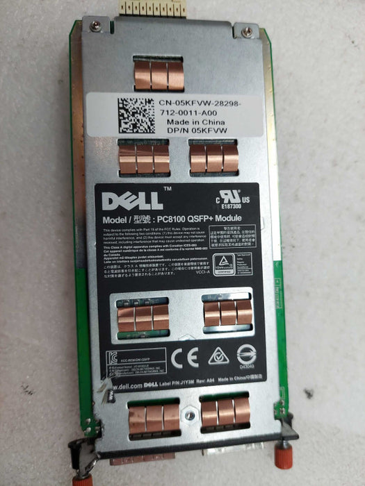 Dell Dual Port 40GB Model: PC8100 QSFP+ Module  P/N 05KFVW
