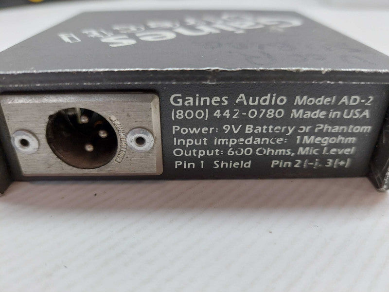 Gaines Audio Model: AD-2 Active Direct Box
