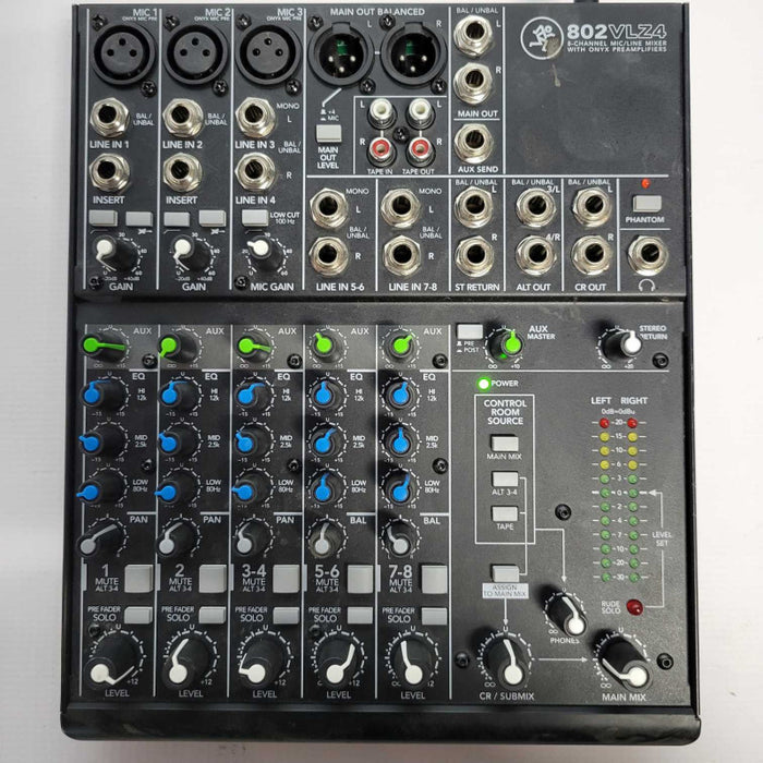 New Mackie 802VLZ4 8-channel Compact Analog Low-Noise Mixer w/ 3 ONYX Preamps