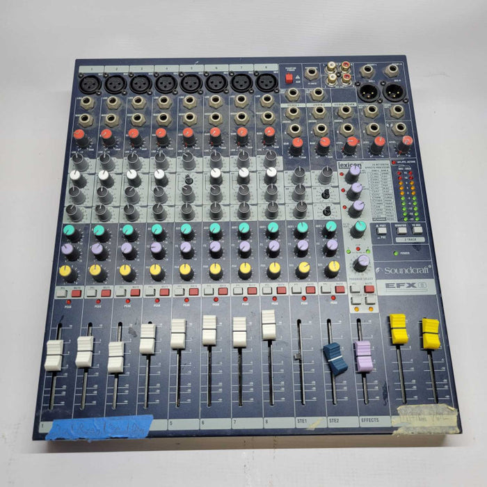 Soundcraft EFX8 8-Channel Recording Studio Live Performance Lexicon MXR AS-IS