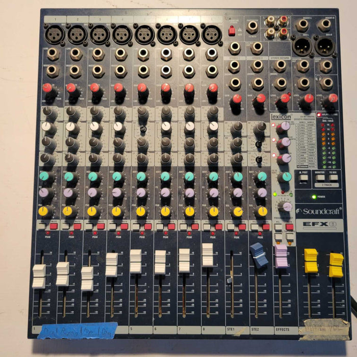 Soundcraft EFX8 8-Channel Recording Studio Live Performance Lexicon MXR AS-IS