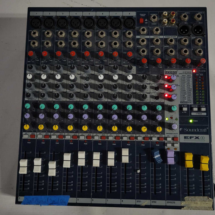 Soundcraft EFX8 8-Channel Recording Studio Live Performance Lexicon MXR AS-IS