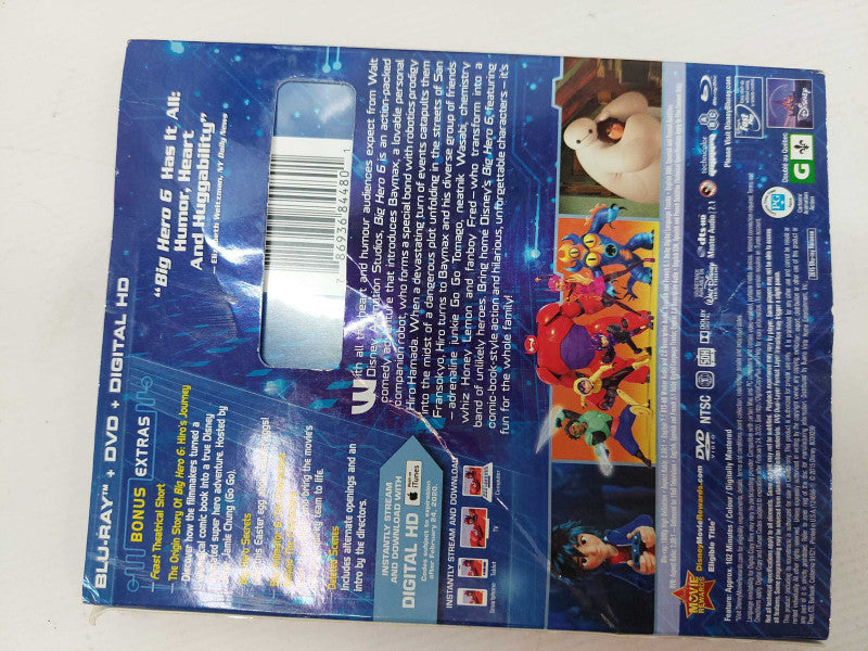 Blue Ray Movie BIG HERO 6 ( Blu-Ray Only) and cover sleeve