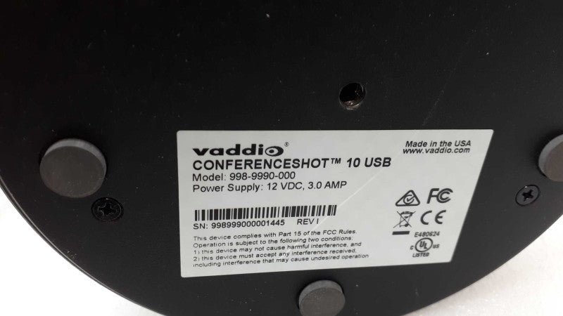 Vaddio Conferenceshot 10 USB  998-9990-000 Camera  &