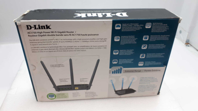D-LINK AC1750 High Power DIR859 Dual-Band Gigabit Ethernet Wireless Router &