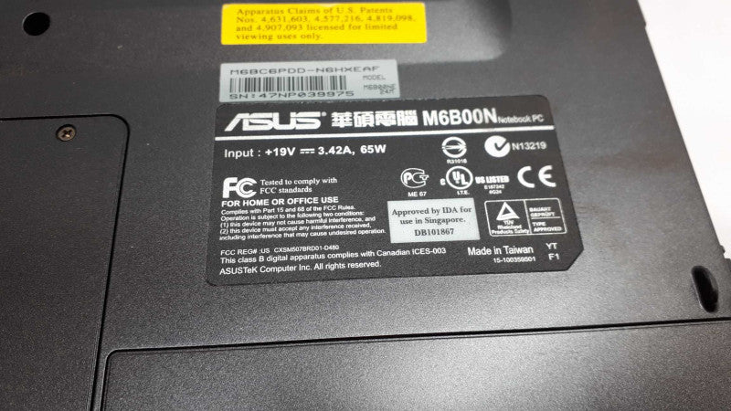 ASUS M6000N/Ne Notebook PC Vintage Laptop &
