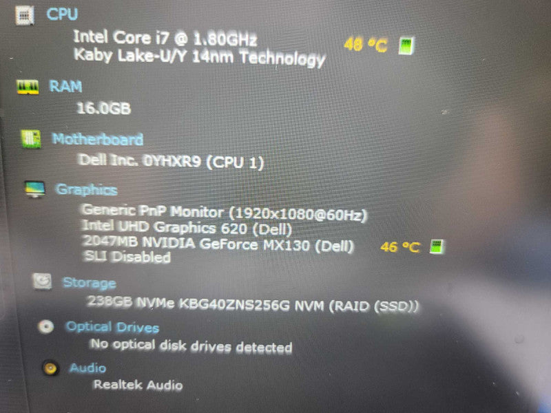 Dell Latitude 3400 i7-8565U @ 1.80GHz, 16GB DDR4, 2GB GeForce MX130, 256GB m. Î²