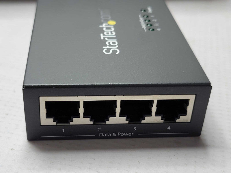 Startech 4-Port Gig PoE+ Injector Midspan Hub 52V/30W-802.at/802.3af POEINJ4G _