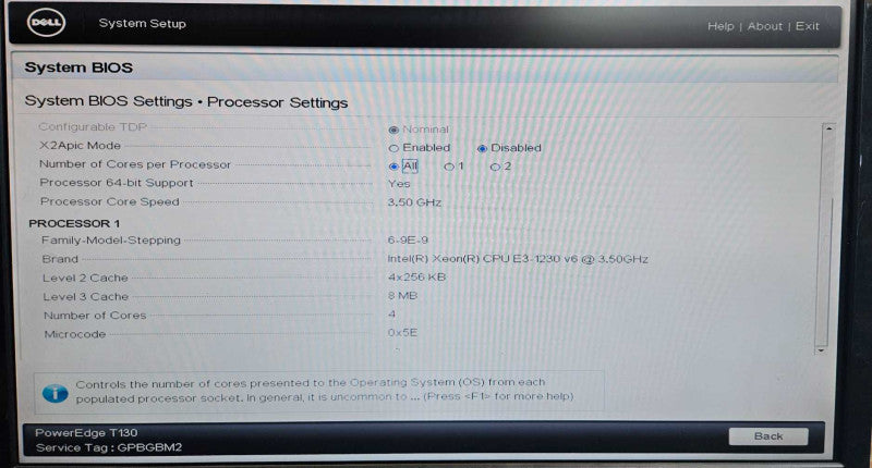Dell PowerEdge T130 Xeon E3-1230 v6 @ 3.50GHz 16GB DDR4 H330 RAID