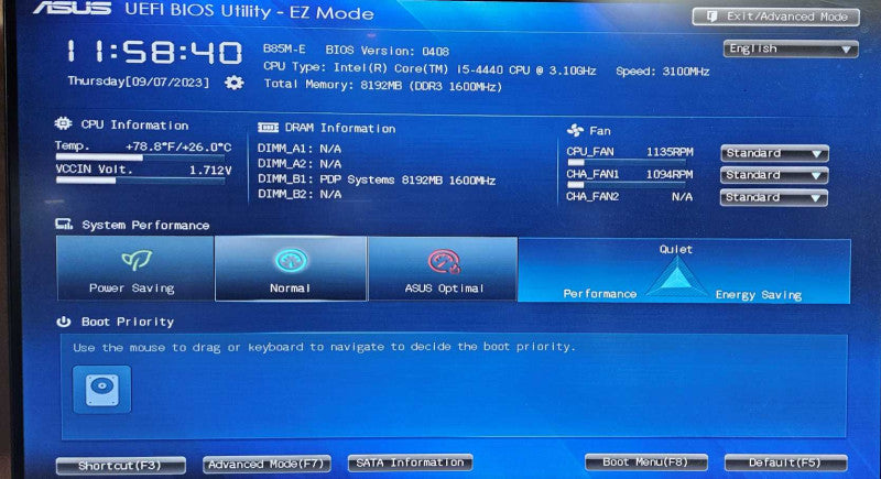Custom PC- Core i5-4440 @ 3.10GHz 8GB Ram No HDD\\'s/OS ASUS Board