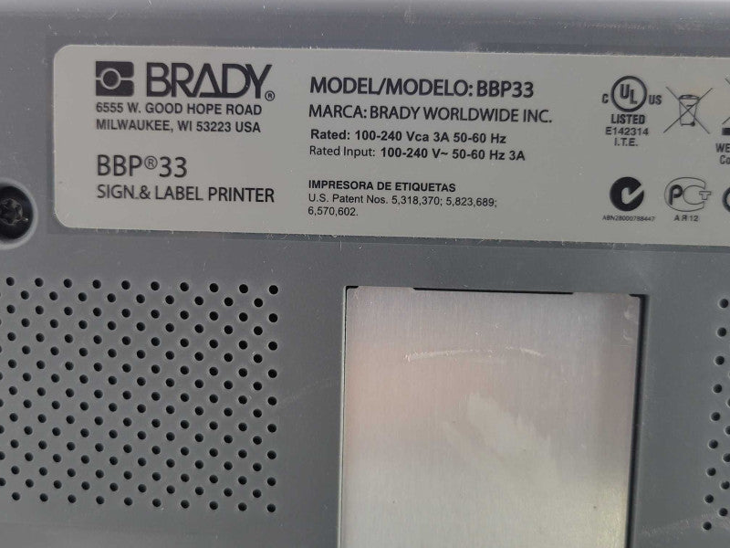 Brady BBP33 Industrial Label Printer, READ _