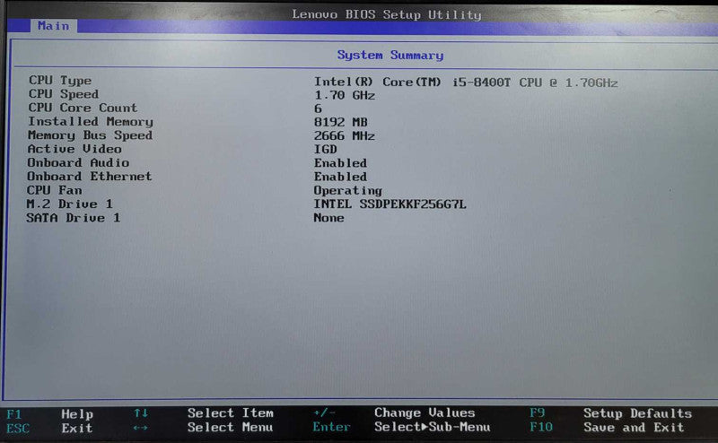 Lenovo ThinkCentre M720q i5-8400T CPU @ 1.70GHz 8GB DDR4 Ram !