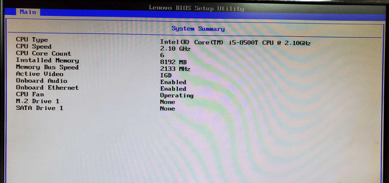 Lenovo ThinkCentre M720q i5-8500T 8GB DDR4 NO HDD Q@